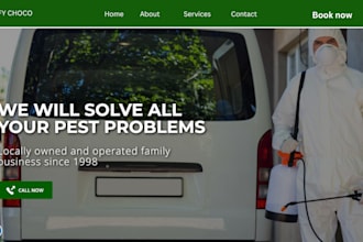 design pest control website, fumigation website, cleaning service website