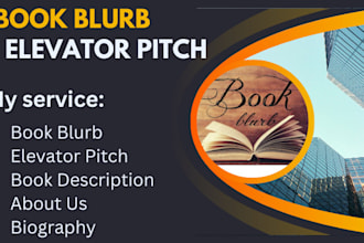 write amazing book blurb, author bio, book description, and speech writing