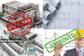 florida and california architect pe stamp, structural engineer, permit drawing