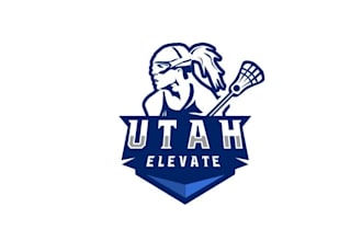 design elegant elevate girls lacrosse logo