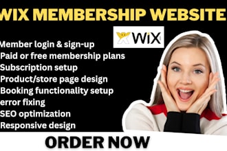 build wix membership website paid wix subcription store design fix booking error