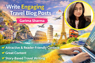 write engaging travel blog posts and storytelling content