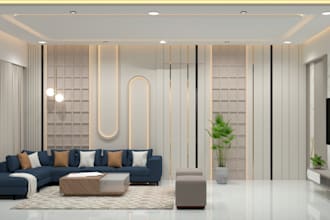 do interior design, home interior, livingroom, bedroom, kitchen and 3d rendering