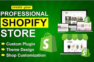 build your professional shopify store or dropshipping ecommerce website