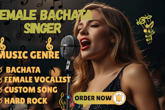 be your female singer and songwriter in english bachata in  spanish