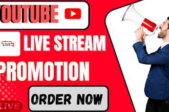 do youtube channel promotion ,live viewers , live stream