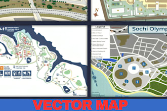 design a custom vector map, travel map, event map 3d design