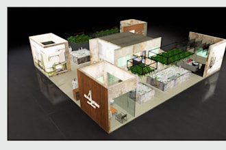 design profesional trade booth exhibition stand and backdrop