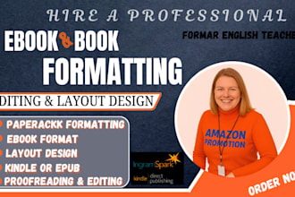 do book editor, ebook kdp formatting, paperback canva design, proofread memoir