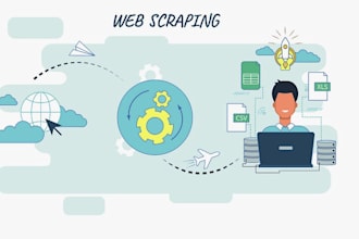 do browser automation, build web bot scraper, data scraping and website crawler