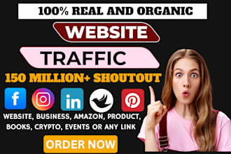 website promotion, promote website, business, amazon, product, book or any link