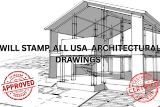 sign stamp draw architectural plan drawing structural engineer mep drawing USA