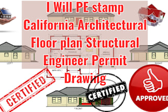 pe stamp california architectural floor plan structural engineer permit drawing