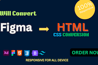 convert figma to html, psd to html bootstrap5, tailwind css