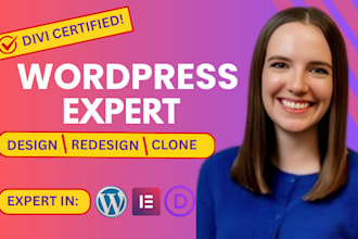 convert figma or PSD to wordpress using elementor, acf, or divi