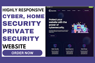 design cyber security website home security website technology cctv website