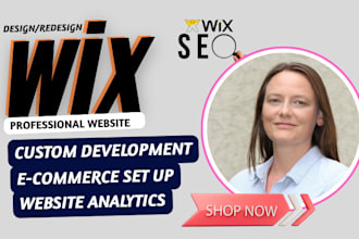 redesign wix website, design ecommerce wix site, wix seo, wix booking setup