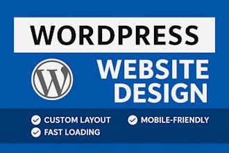 create or customize a professional wordpress website with elementor