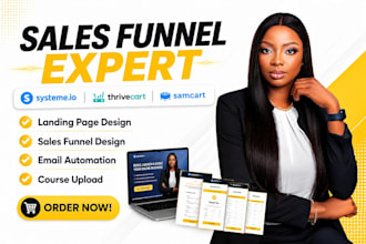 systeme io salesfunnel samcart thrivecart, samcart ai page, samcart landing page
