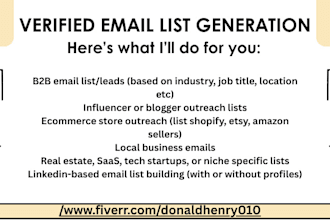 generate targeted and verified email list for your business