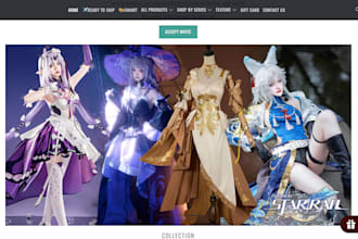 design anime shopify website anime fashion clothing shopify store manga website