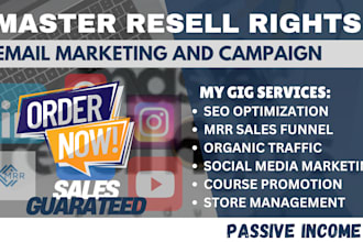 build passive income through email marketing with master resell rights products
