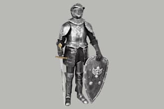 do 3d armor, 3d cosplay, 3d knight armor, 3d medieval for games and 3d printing
