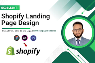 do excellent shopify landing page design from figma or xd