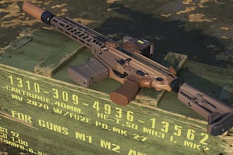high quality 3d gun models weapon designs games assets icons objects 2d props
