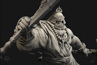 sculpt 3d medieval warrior, tabletop game model, diorama miniatures, globin army