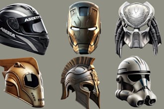 custom assetto corsa helmet, 3d cosplay helmet, 3d mask, 3d printable helmet