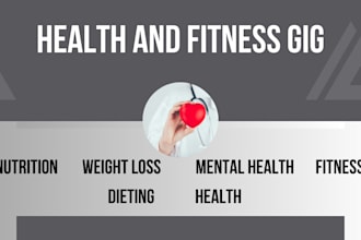 be your health and fitness ghostwriter for ebooks or guides