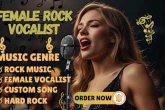 be your female rock singer, hard rock, classic rock, soft rock, country rock