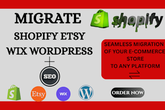 migrate shopify, wordpress, bigcommerce, squarespace, weebly store