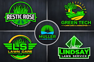make landscape, lawn care, green, natural, organic, agriculture logo