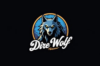 create amazing dire wolf logo with free source file