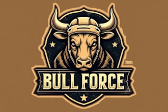 make outstanding bull hockey logo with express delivery