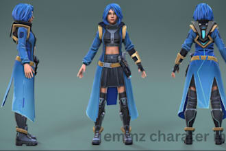do 3d character modeling for animation, games, printing, nft