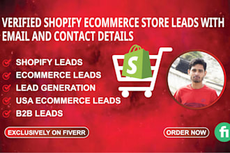 shopify and b2b leads with email, phone, and store info