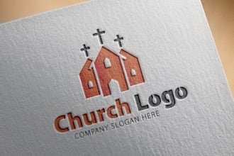 do modern christian ministry religious and church logo