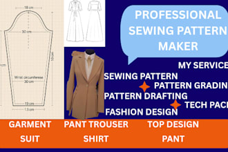 create digital sewing pattern maker pattern grading with any type of your design