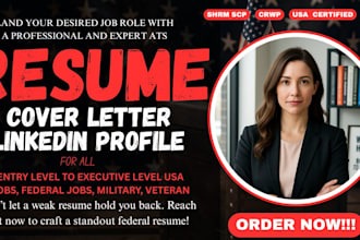 write a professional federal usajobs veteran and ats resume