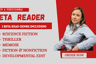 beta read developmental edit fiction novel horror sci fi thriller book