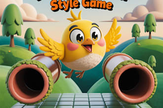 develop amazing  3d flappy bird style game for both android, pc and web