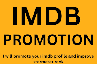 boost your imdb rating and visibility  professional imdb promotion service