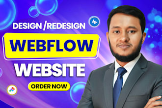 design, redesign or develop webflow website, figma to webflow as webflow expert