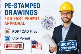 design professional civil engineering, architectural drawings with USA pe stamp