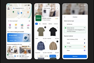 build laundry care app for android and IOS with admin panel