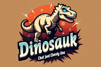 create unique dinosaurs logo with unlimited revisions