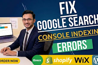 fix google search console errors and wordpress, shopify indexing issues